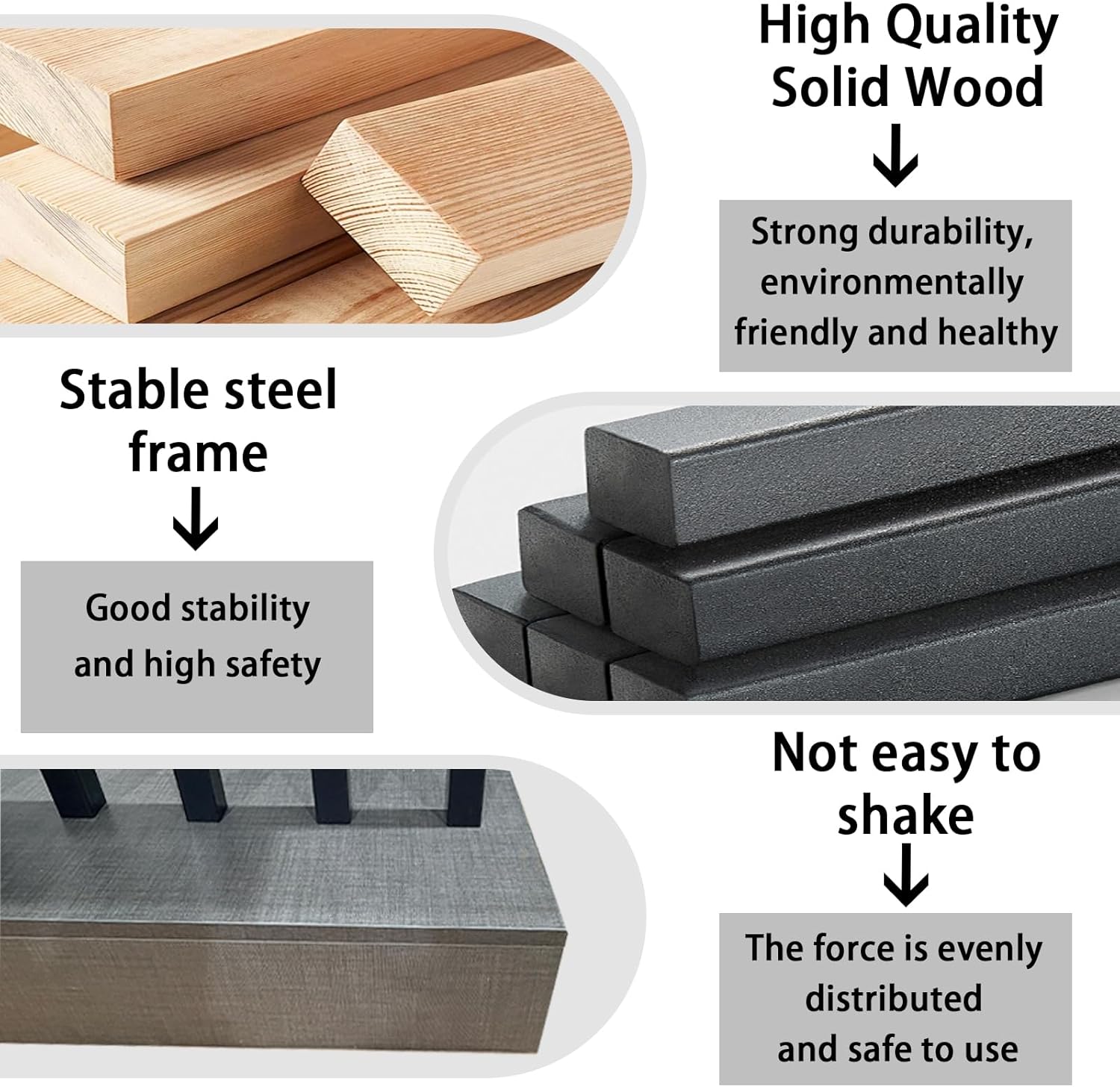 Room Divider with Shelves, Wall Room Divider with Storage Shelf, Easy to Assemble, Suitable for Home and Office Decoration (B Black + Gray, 47.2in)