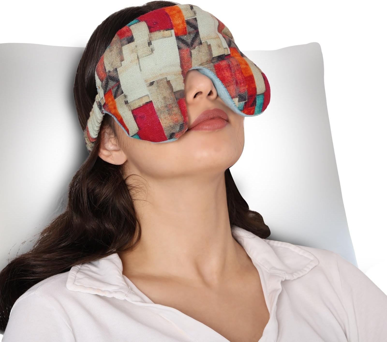 Oscar Home Sinus Mask | Microwavable Face Heating Pad for Migraines | Stress, Sinus Pressure Relief and Headache Weighted Eye Pillow for Stress relief & Relaxation (Classic)