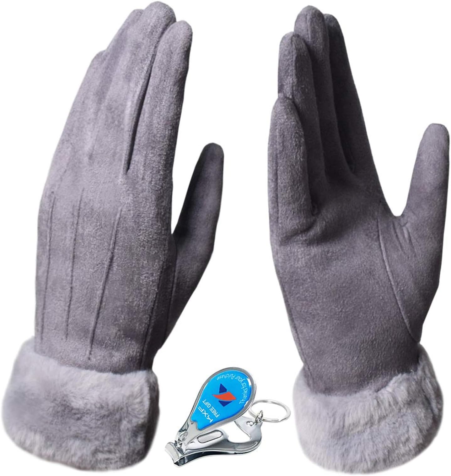 KXF Winter Warm Gloves, Womens Lady Super Soft Touch Screen Gloves Thick Fleece Lined Glove Cold Weather Windproof Outdoor Sports Handwarmers Cycling Running Mittens
