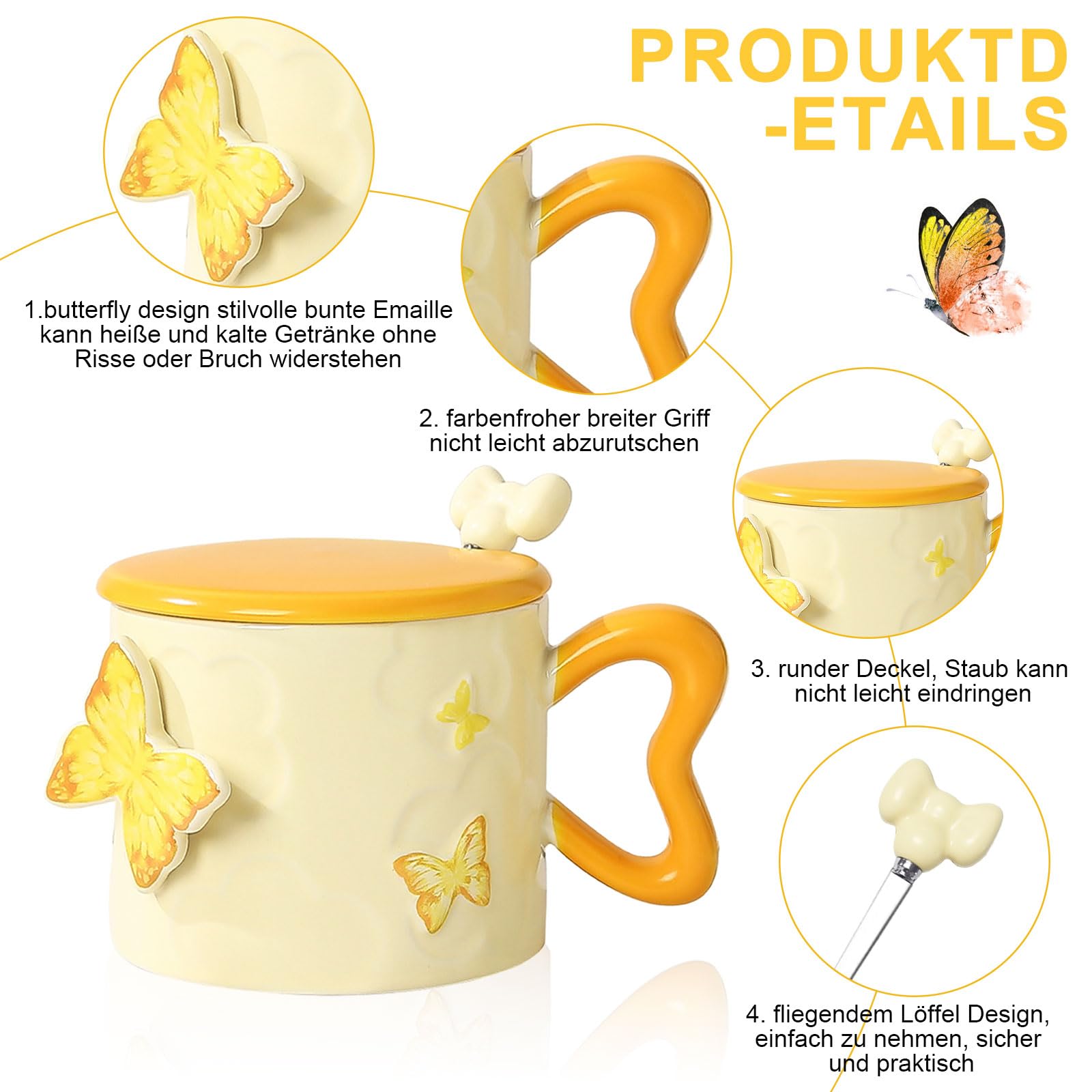 Tazze e tazzine da caffè Tazze da tè Creativo 3D rosa forma fiore smalto in ceramica caffè tazza di tè e piattino set cucchiaio set porcellanato tazza di acqua di San Valentino giorno matrimonio e gaf