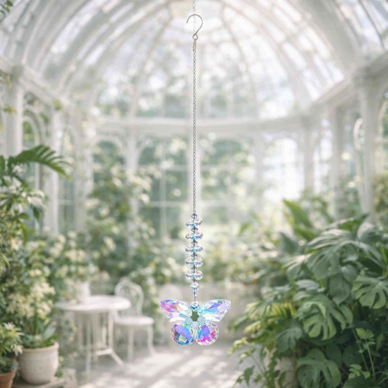 Crystal Sun Catchers for Windows,Butterfly Suncatcher Kit with Hanging Crystals,Stained Glass Window Decorations,Friendship & Healing Gifts for Women,Garden Ornament Outdoor,Hanging Decoration,Style A — view 9