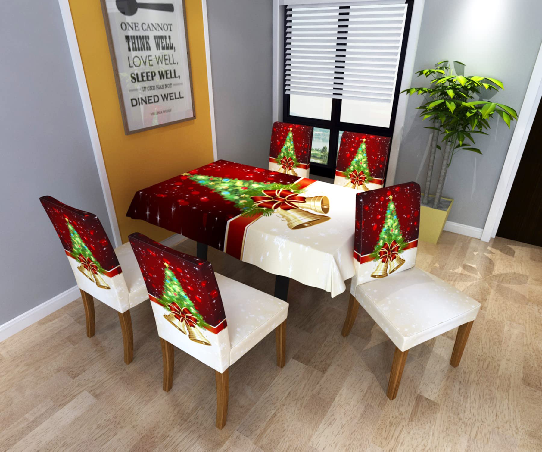 Kit De 6 Fundas Para Sillas De Comedor Tejidas Con Elastano, Diseño De