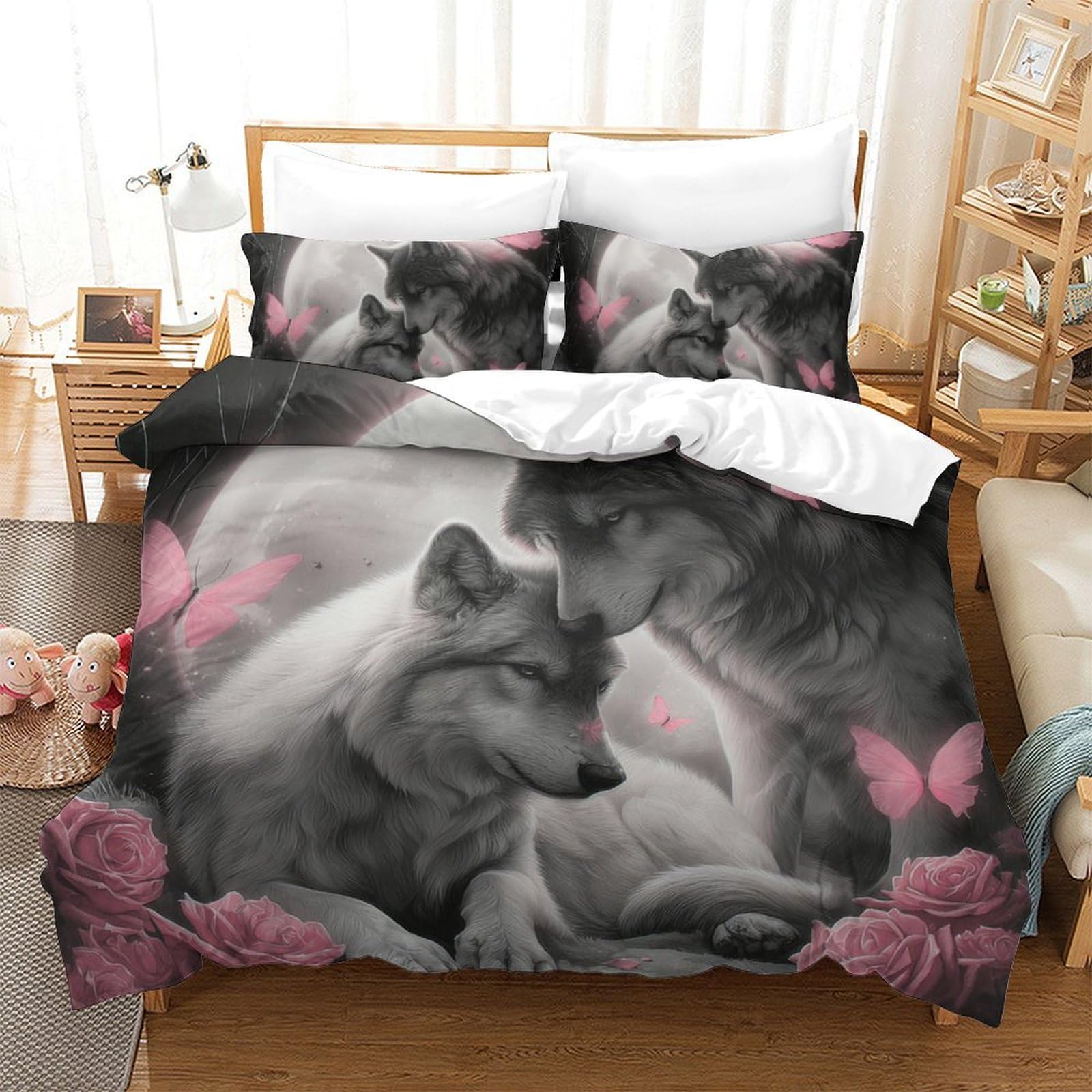 Housse De Couette microfibre finie la corvée de repassage lit 260x220