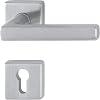Hoppe Dallas Door Handle Set with Rosette PZ Profile Cylinder - Satin Stainless Steel 3675290