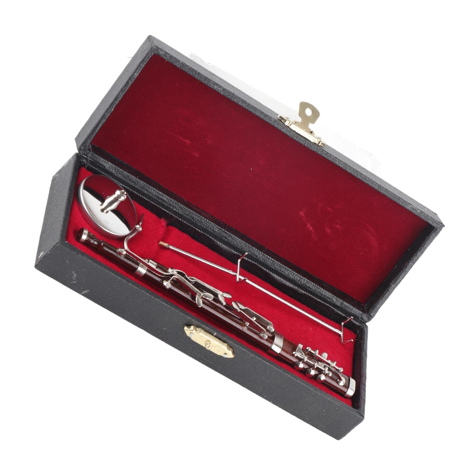 Fagott Ornamente,Burgunder Bakelit Fagott Ornament Dekoration Miniatur Dekoration Mini Musikinstrument Modell Handwerk 17cm
