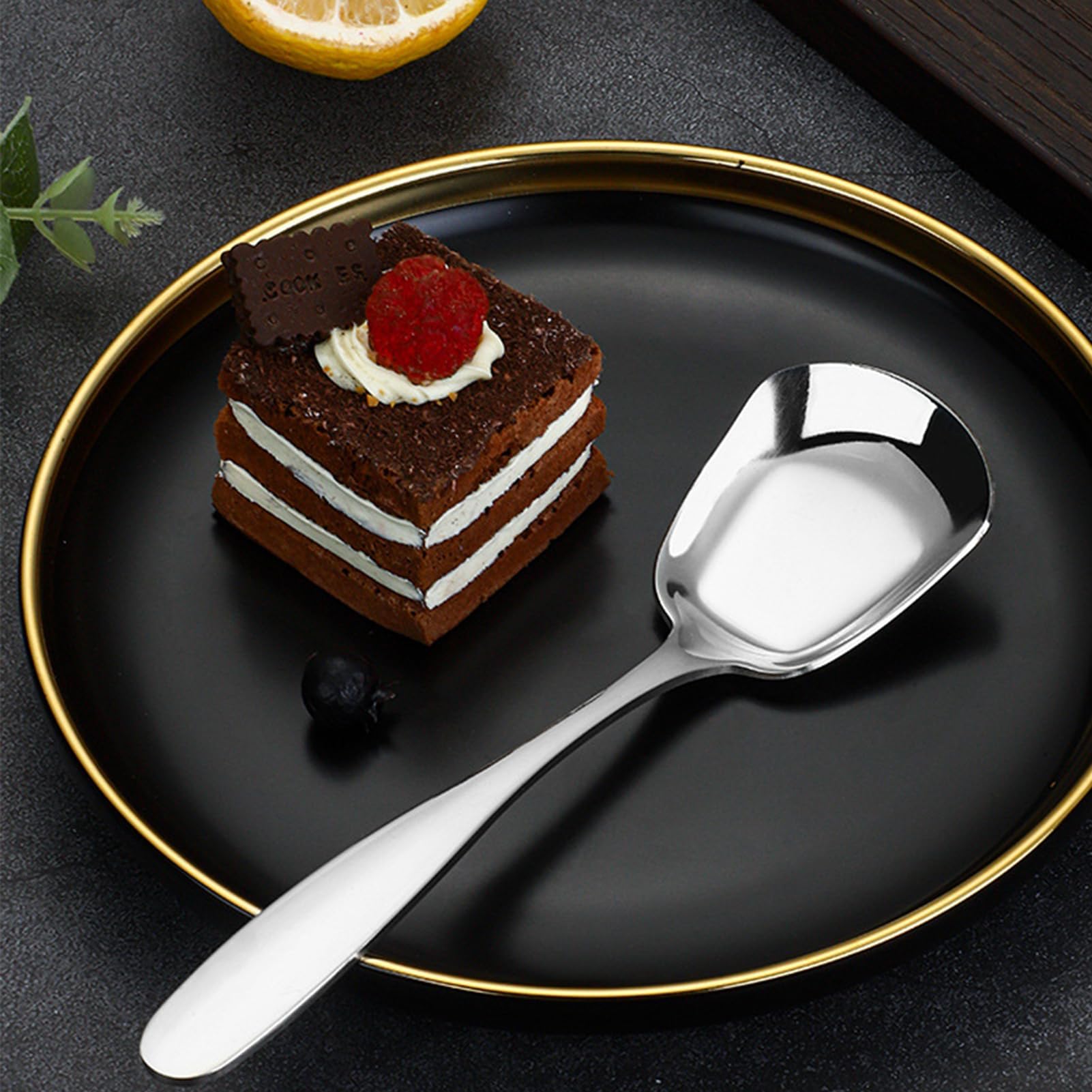 MIUPOO Square Spoons - Korean Style Stainless Steel -5