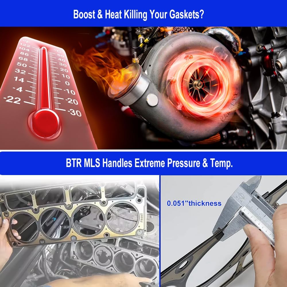 Tooley Racing BTR LS3 Multi Layer MLS Head Gaskets (Pair) -Fits 6.0 6.2 L99 L76 L77 LS2 LQ4 LQ9 L92 L96 L94 L9H