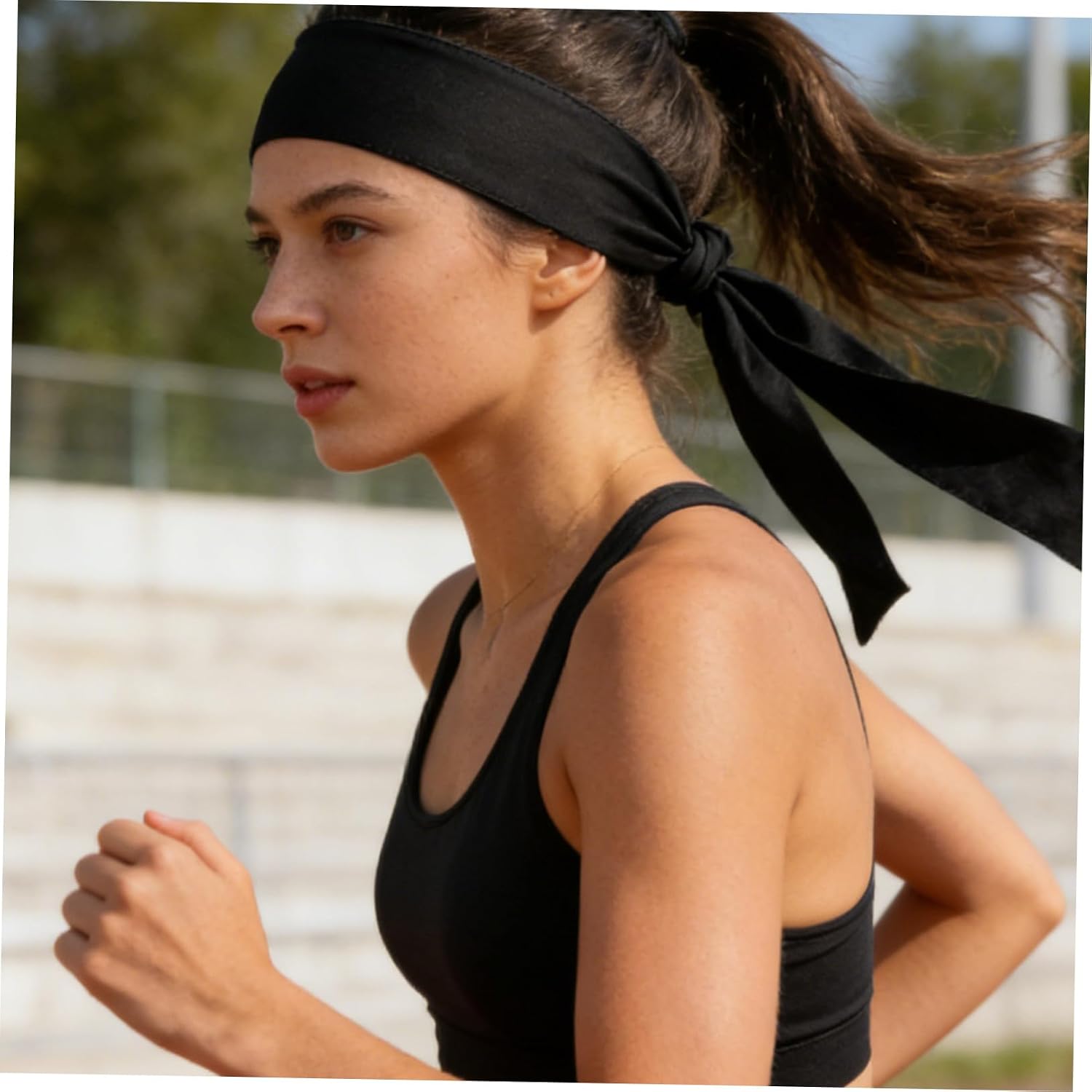 Lurrose 4pcs Sports Headbands for Men and Women, Stretchy Non-Slip Wide Hair Bands, Breathable Quick-Dry Sweatbands for Running Yoga Fitness
