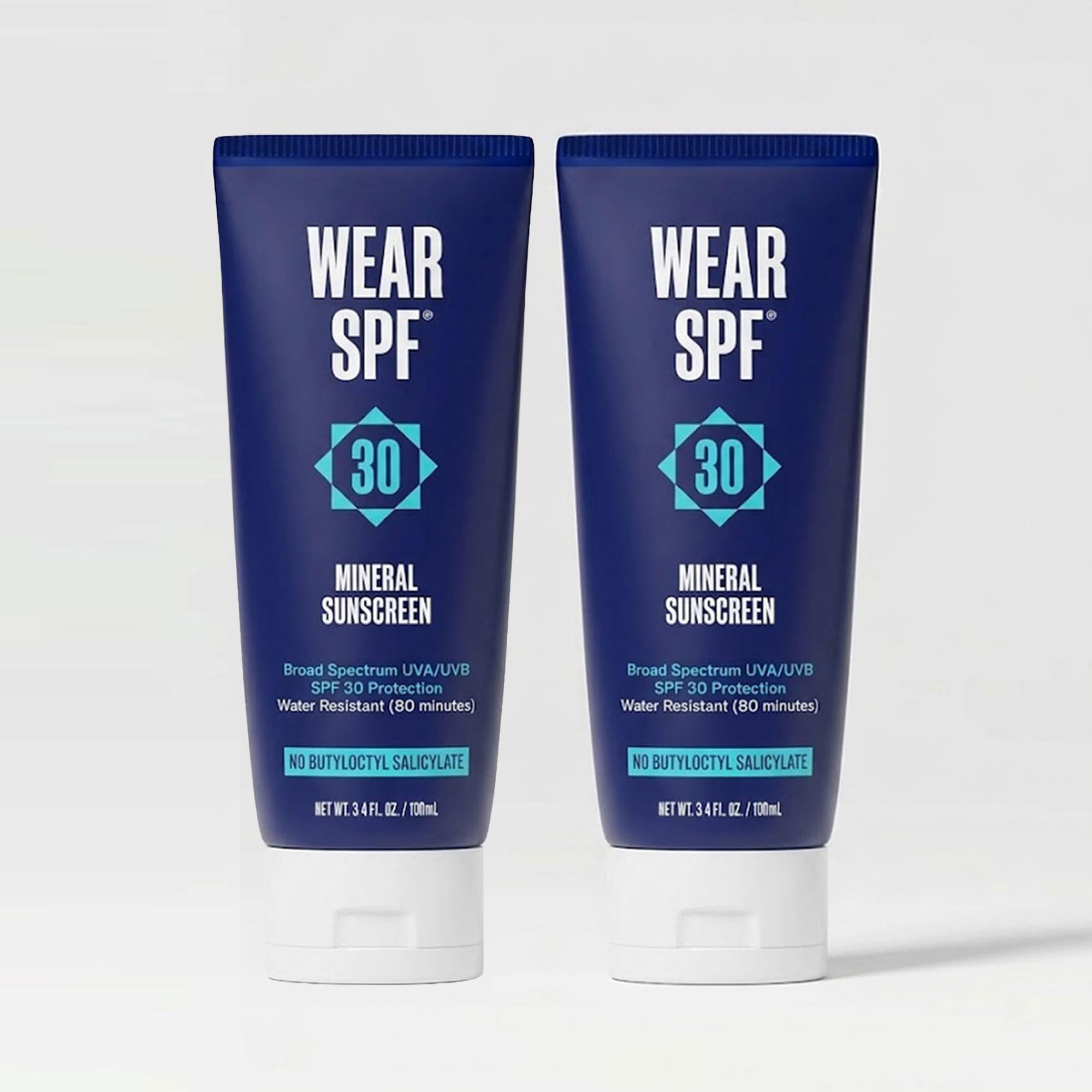 Wear SPF Mineral Sunscreen Lotion โ Sweat & Water-Resistant SPF 30, 2-pack