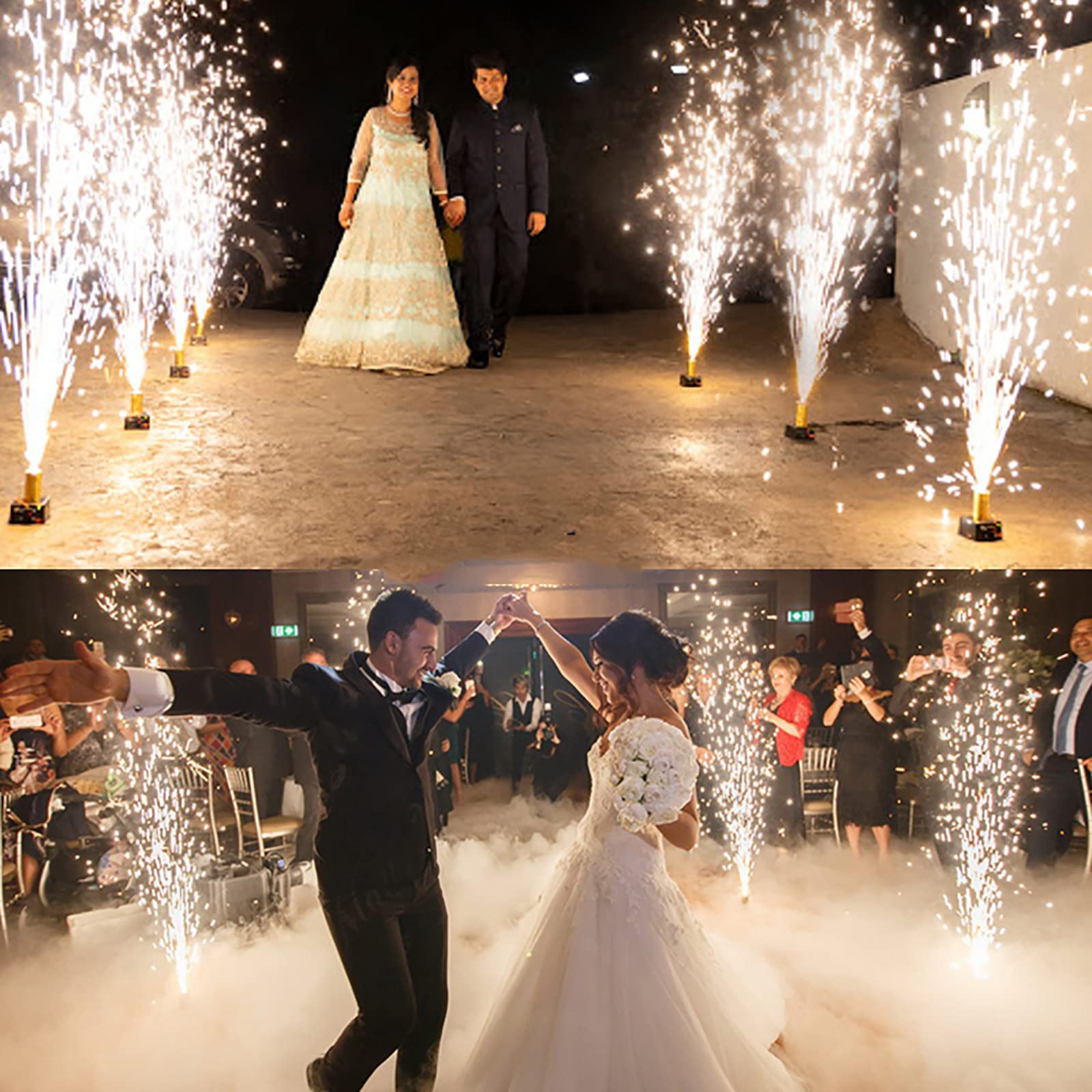 Sistema De Control Remoto InaláMbrico De 4 Canales, Receptor De Pirotecnia En FríO, Fuente De Chispas, MáQuina De Fuegos Artificiales En FríO, para Escenario De Bodas / 4 Piezas