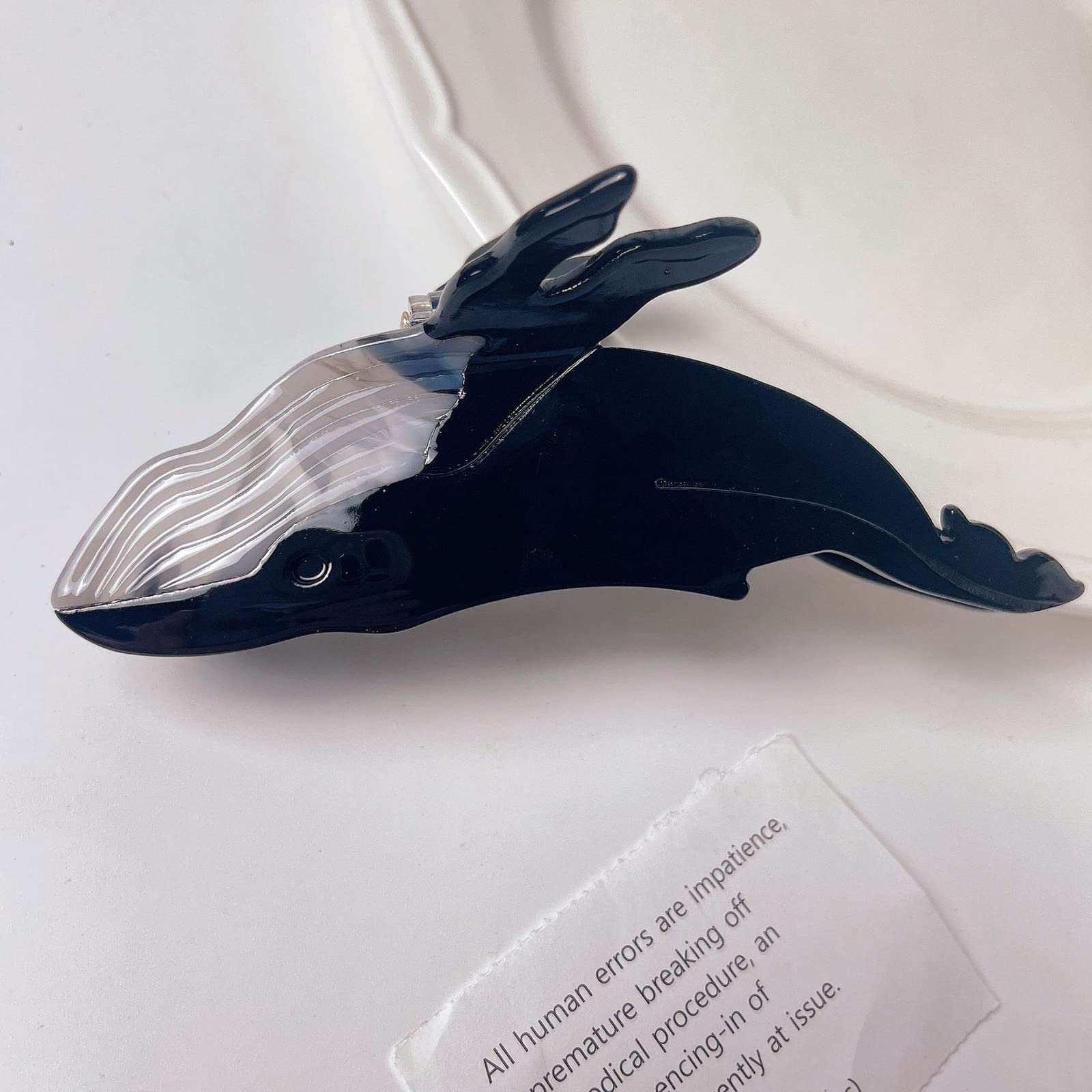 LeeCAE Animal Hair Clip Whale Shape Hair Claw Clip for Thick Hair Grip Hair Clamps for Women Strong Hold Hair Accessories- Blue - Image 3