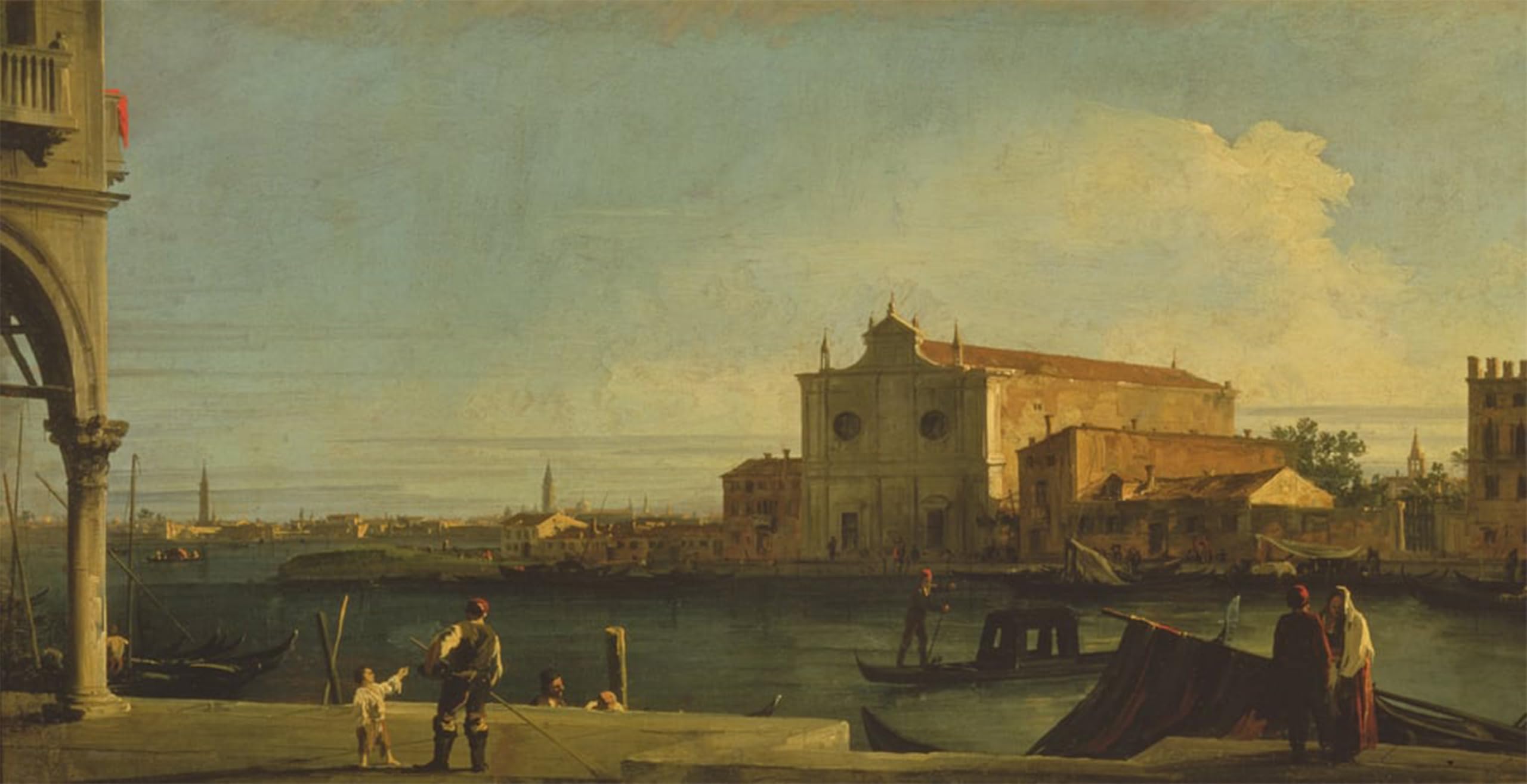 ARTXLXXBN Famous Prints Artwork Pictures Poster Painting Art The Church of S. dei Battuti Murano by Antonio Canal Artwork Landscape Pictures for Home Decor 60x90cm