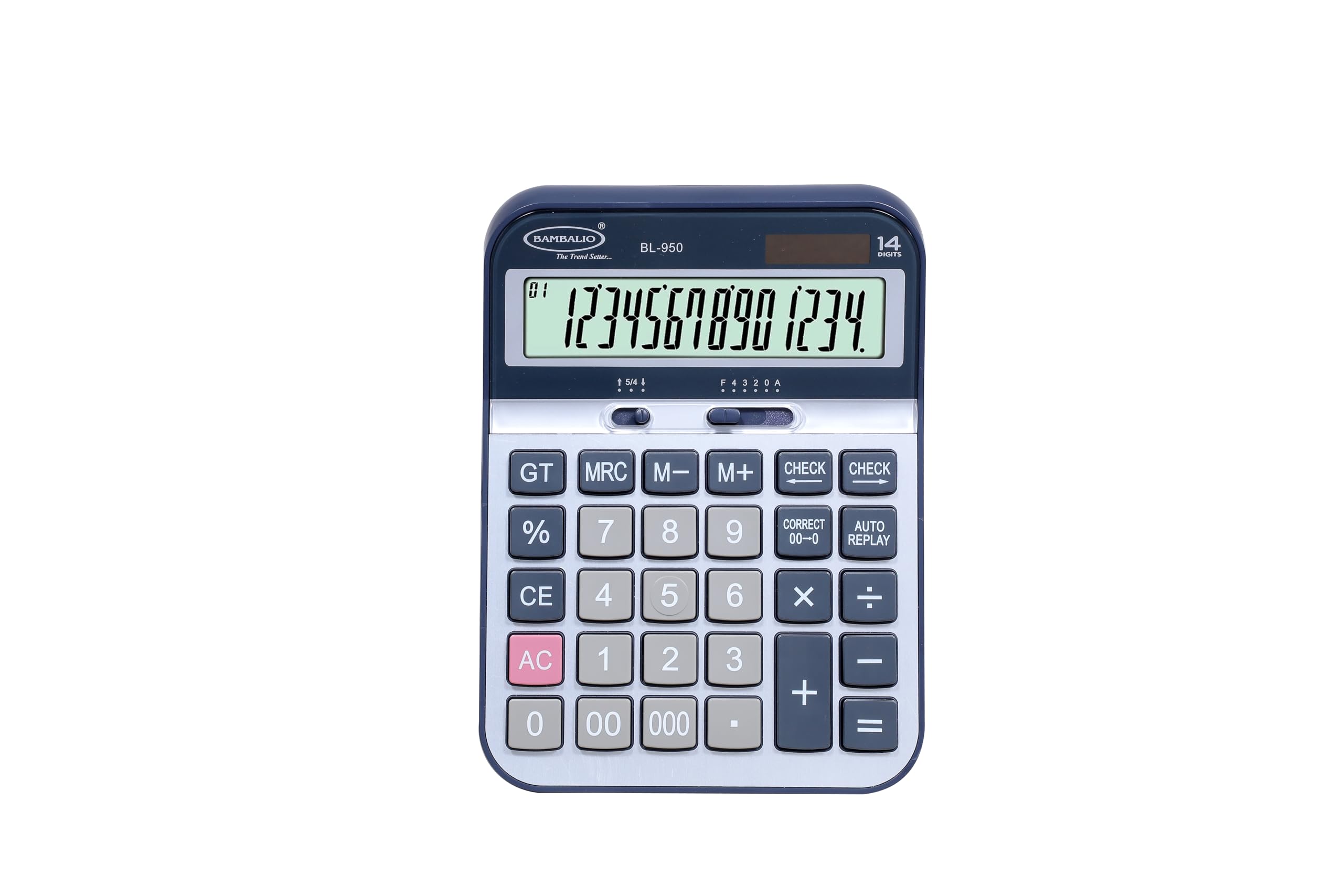 Bambalio 14 Digits BL-950 Large Display with Metallic Panel & 3 Years Warranty Electronic Calculator-image-4