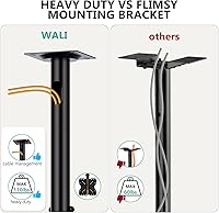 Vista 7 de WALI - Soporte de techo ajustable compatible con la mayoría de pantallas LED, LCD, OLED y plasma de 23 a 43 pulgadas, hasta 110 libras, agujeros