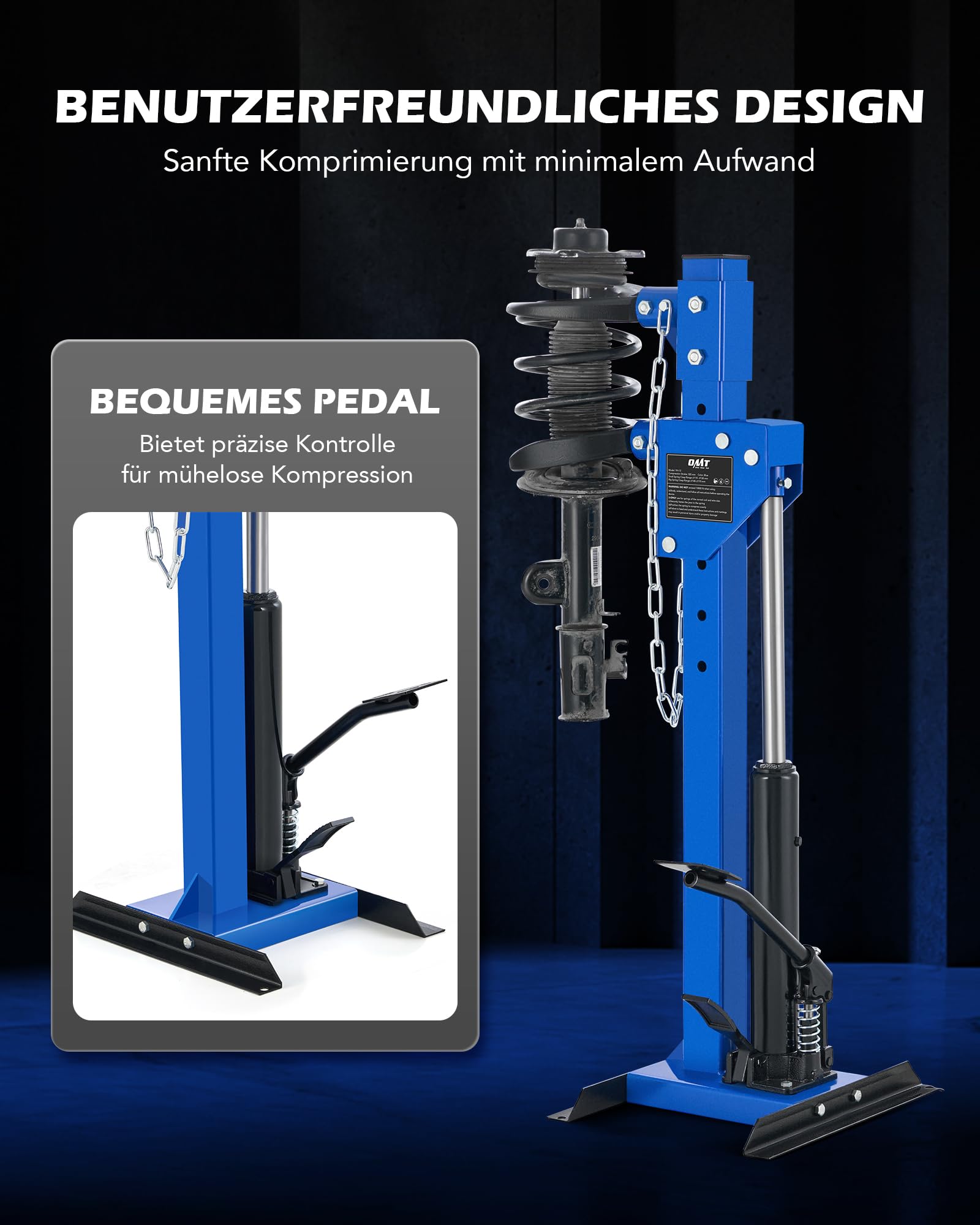 Orion Motor Tech Hydraulischer Federspanner 4,5 Tonnen 9000LBS KFZ Werkzeug Federspanner Federbeine 4,5T Hydraulischer Federkompressor Steuerung Hydraulisches Werkzeug 8-Fach Verstellbar