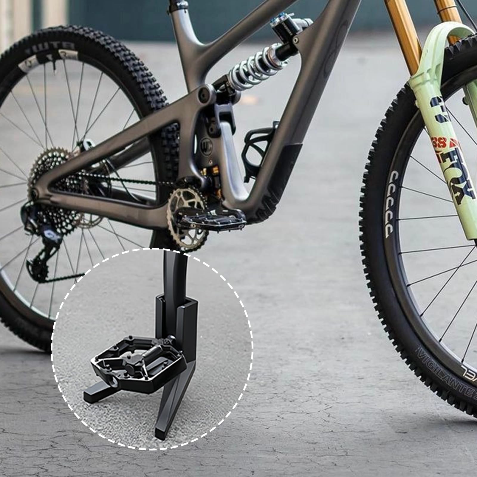 Feirdhoo Fahrradständer, Tragbarer Fahrradpedalständer, ABS Seitenständer für Rennrad & Mountainbike Sport & Freizeit