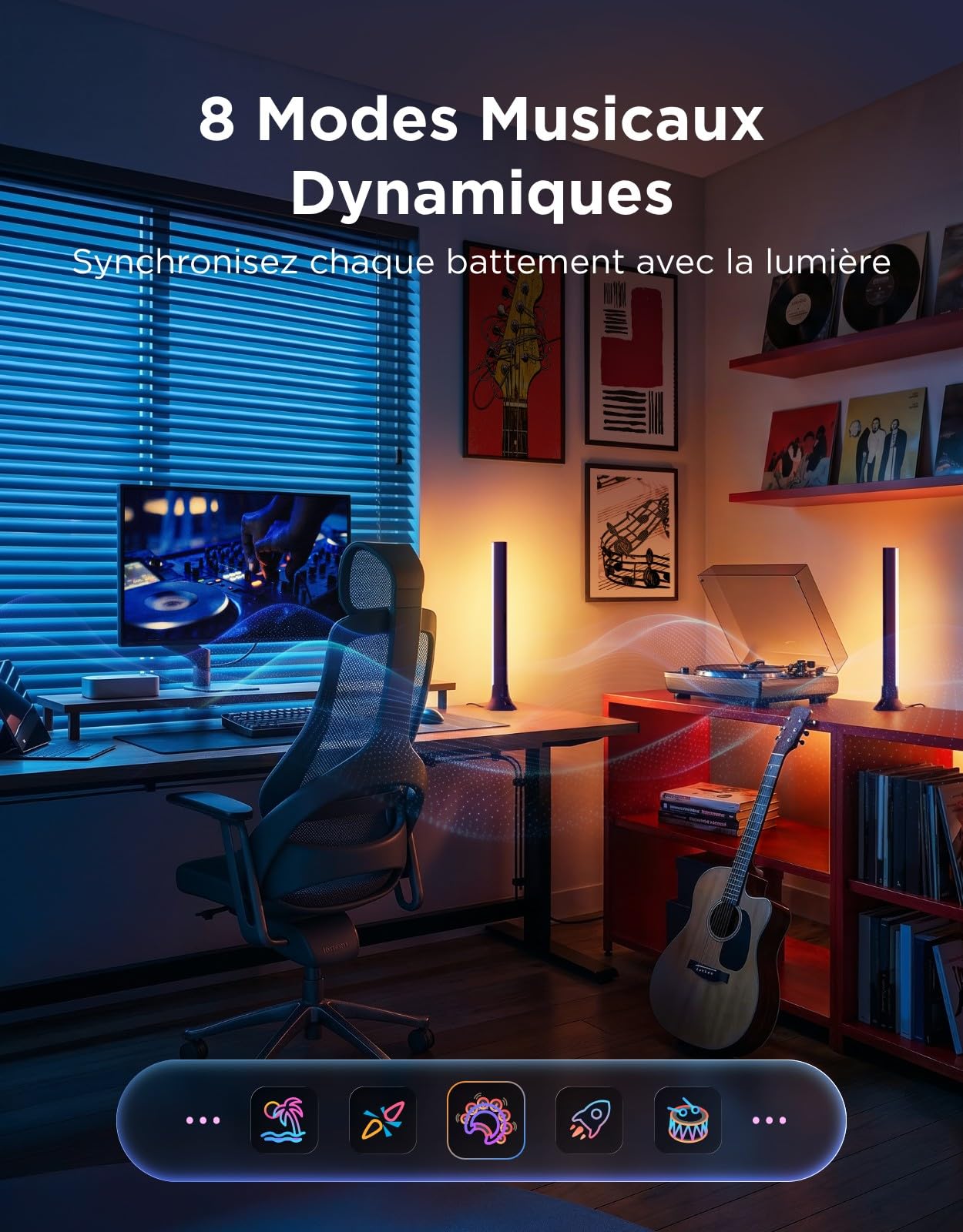 Govee RGBWIC TV Light Bars, Rétroéclairage WiFi pour TV 45-70 pouces