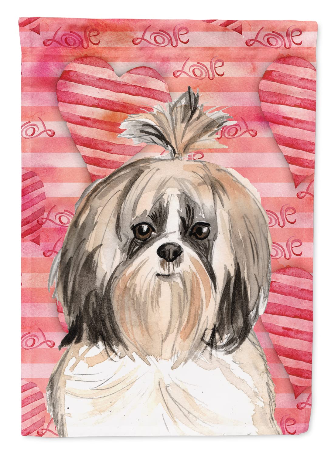 Shih Tzu drapeau en toile pour célébrer l'amour de votre chien avec ce modèle multicolore