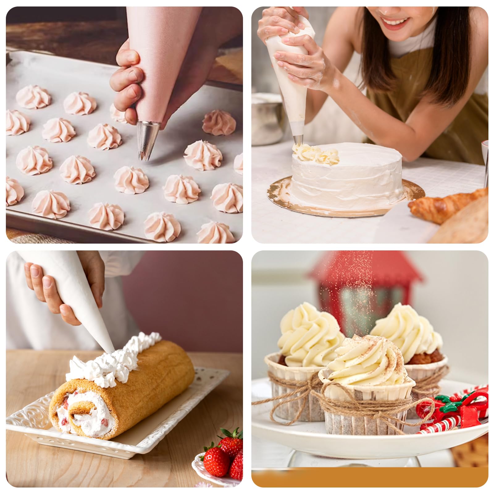 200Pcs Small Piping Bags 8 Inch Disposable Icing Bags Mini Tipless Pastry Piping Bag for Cream Frosting Dessert Decorations - Image 7