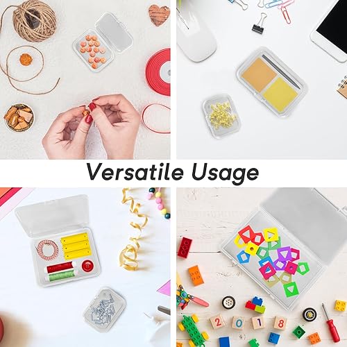 Miniatura 3 de Paquete de 24 organizadores y almacenamiento de cuentas, caja transparente apilable con tapas para organizar, contenedores de plástico versátiles