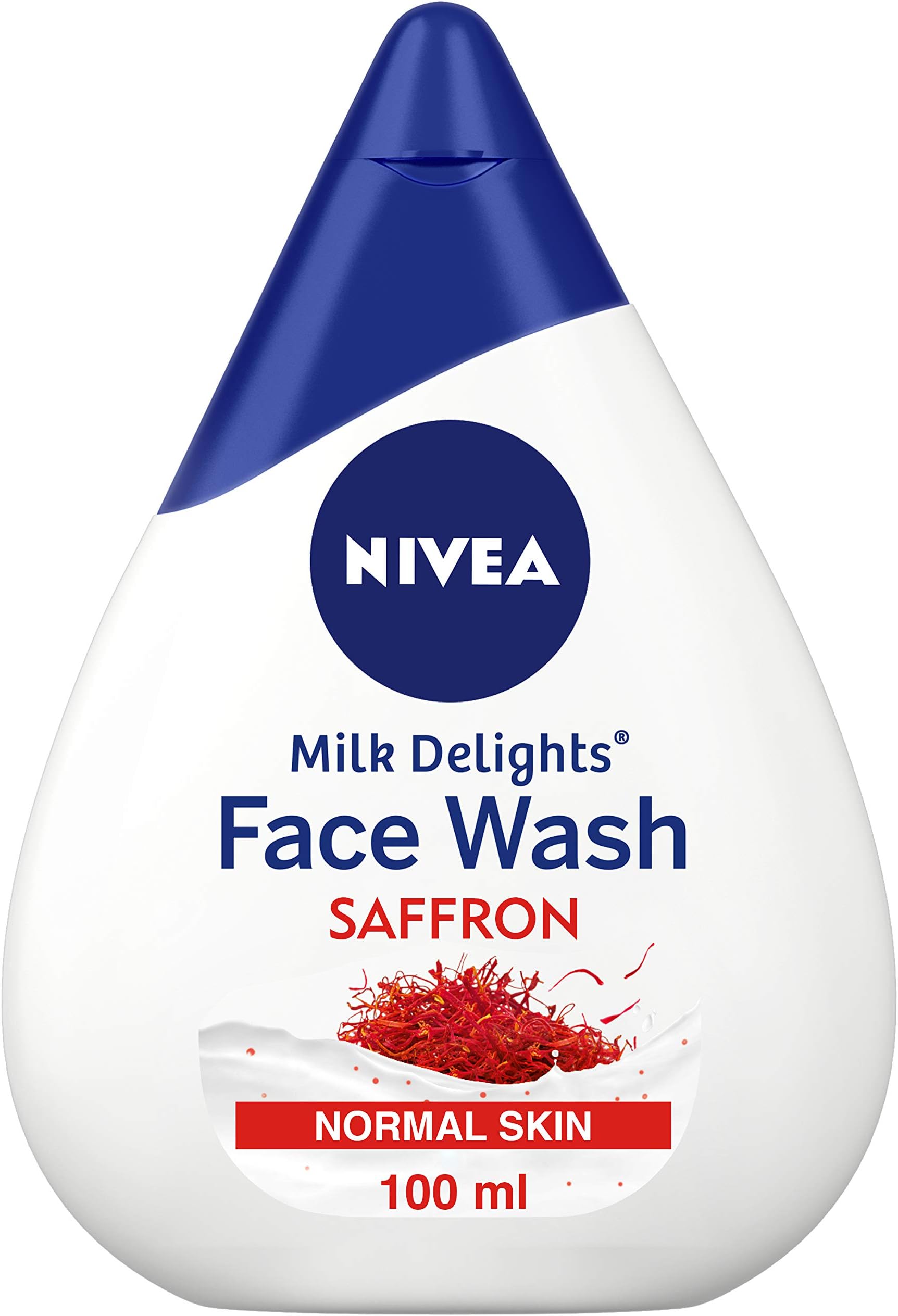 Milk Delight Face wash For Oily, Normal, Sensitive Dry skin 100ml Pack (Precious Saffron - Normal Skin)