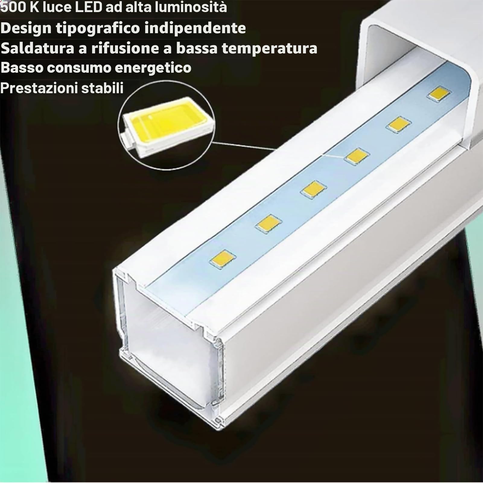 Luce LED Esagonale, 14-HEX 672W 6500K Luce Bianca Diurna, Lampada da Soffitto Inseribile Collegabile per Garage, Officina, Cantina, Palestra, Magazzino (14 fori)