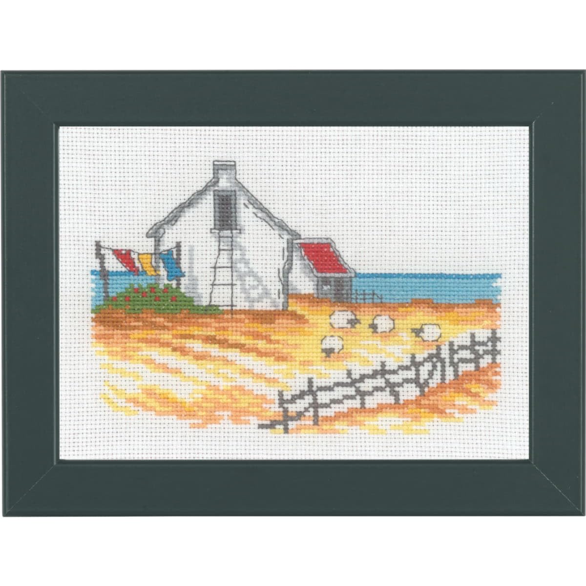 Permin Sheep on The Beach Counted Cross Stitch Kit