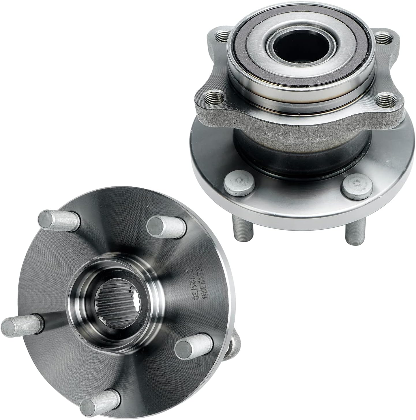 Detroit Axle - 4pc Front and Rear Wheel Bearing Hubs for Subaru Tribeca 2008-2014, Subaru B9 Tribeca 2006-2007, 5 Lugs w/ABS Wheel Hubs Assembly