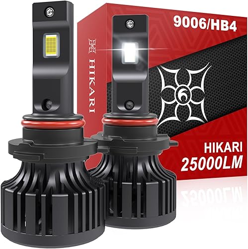 Miniatura 7 de Hikari 2023 20000LM 9005 HB3 Bombillas LED, núcleo 12 LED mejorado de 45 W, kit de LED de alto lúmenes, 6000 K blanco frío, IP68 impermeable, luz