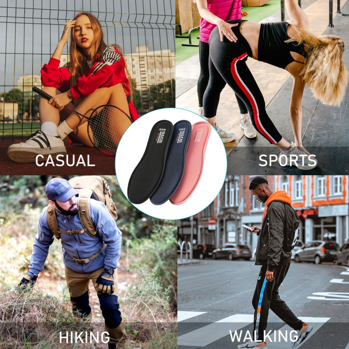 Comfort Memory Foam Inserts with U-Shaped Heel Cradle for Men and Women with All-Day Pain Relief & Cushion Insoles for Work Boots, Trainers & Rain Boots - Image 6