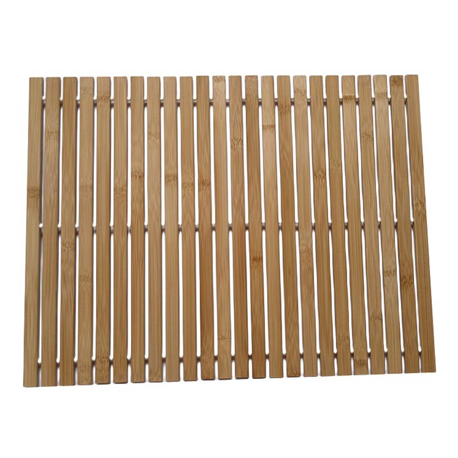 Tapis sol écologique bambou rectangulaire durable pour couloir et maison