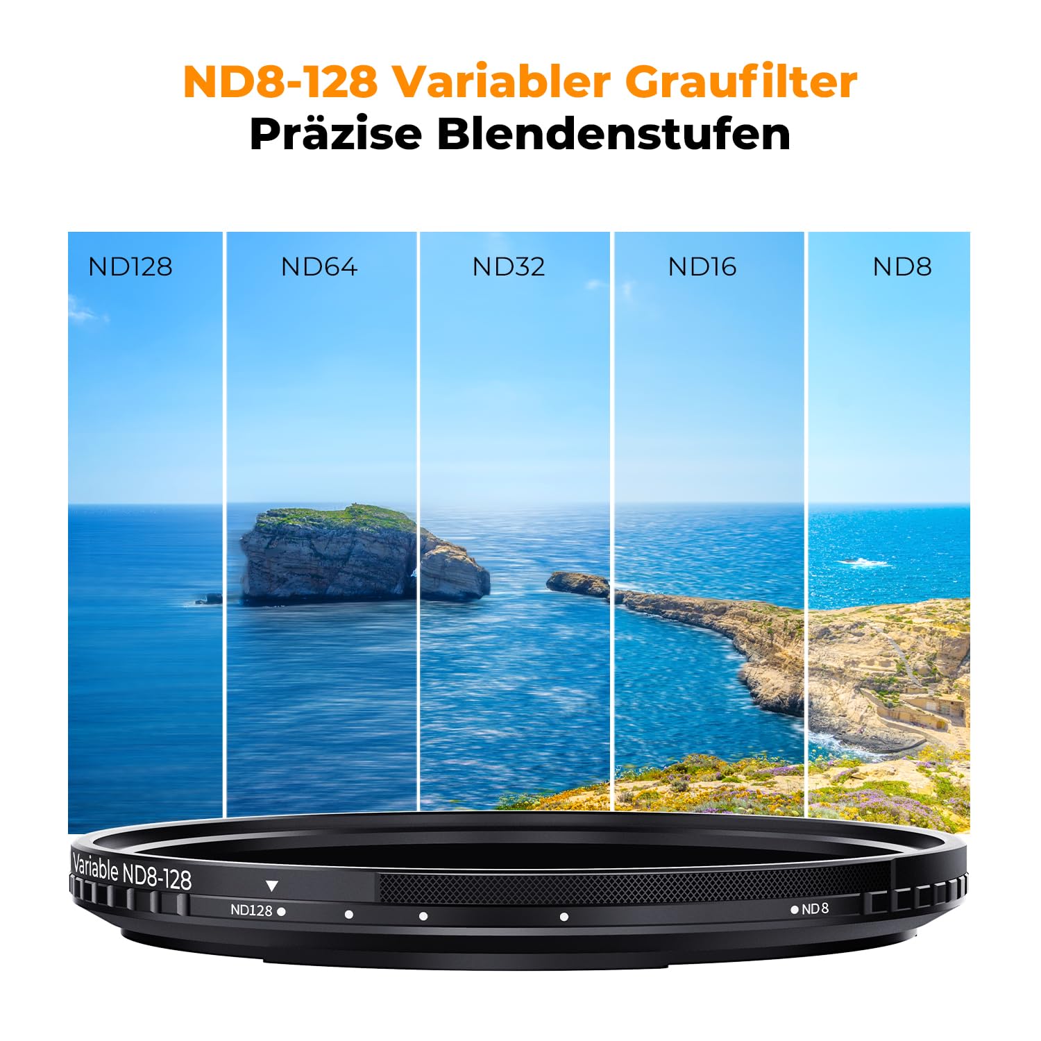 K&F CONCEPT ND Filter 67mm Magnetischer Variabler Graufilter ND8-128 (3-7 Stop) Neutral Graufilter mit Magnetischer Objektivadapter, Nano-Xcel