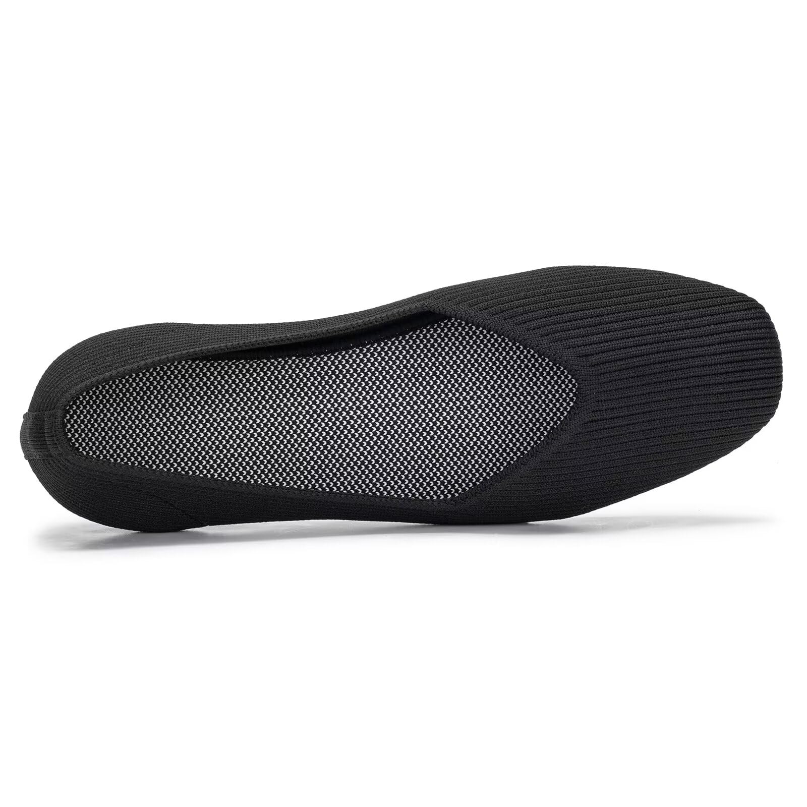 Frank Mully Ballerine da donna con punta quadrata, slip-on, scarpe da balletto, comode da donna, con scollo a V
