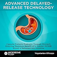 Vista 7 de Microbiome Plus Probióticos gastrointestinales L Reuteri NCIMB 30242 GI Digestive Supplements Capsule, hipoalergénicos y sin gluten para hombres