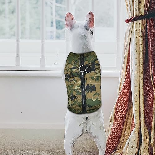 Miniatura 3 de Suéteres para perros extra grandes chaqueta de invierno para perros pequeños chaleco de camuflaje para mascotas paquete de camisas lisas para perros