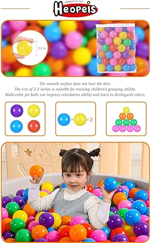 Miniatura 6 de Tienda de campaña grande para niños (con 100 bolas) para niños pequeños y niñas, corralito para interiores y exteriores, con bolsa de transporte