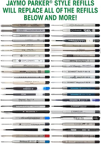 Miniatura 6 de Repuestos compatibles con pluma Parker, paquete de 6 unidades, Azul Gel