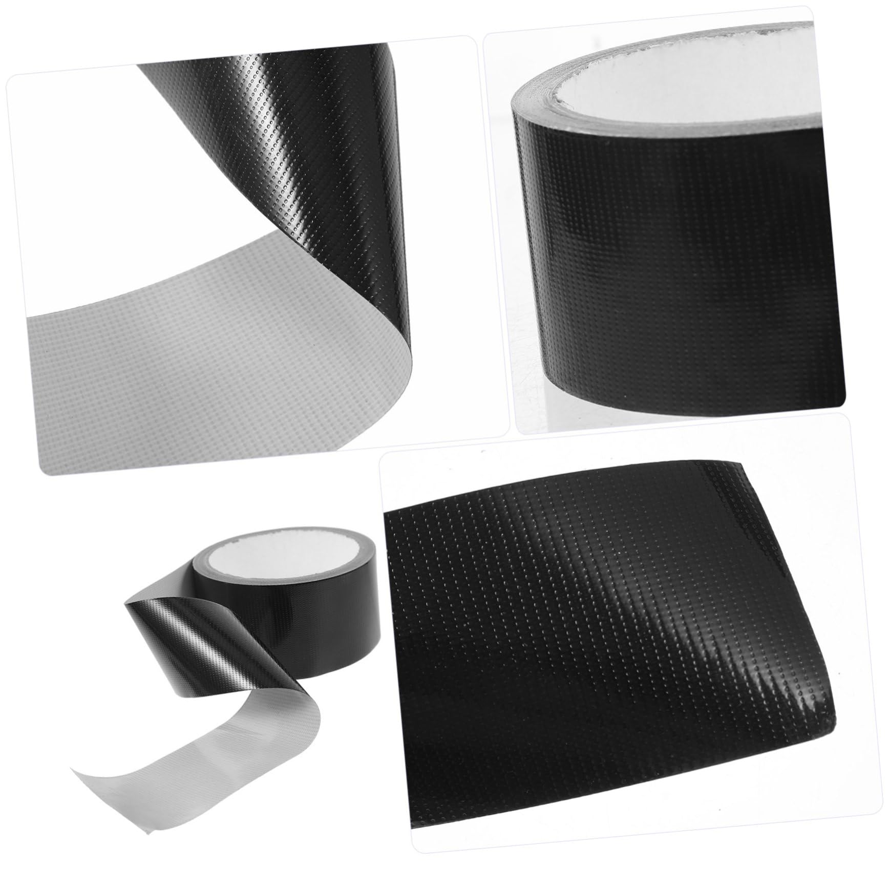 Cabilock 4 Sätze Starkes Band Klebeband Schwarz Teppich Klebeband Selbstklebend Handwerk Stoff Streifen Reparatur Gewebeband Klebebänder Schwarzes Klebeband Band Für Mullfaser 2 Rollen * 4