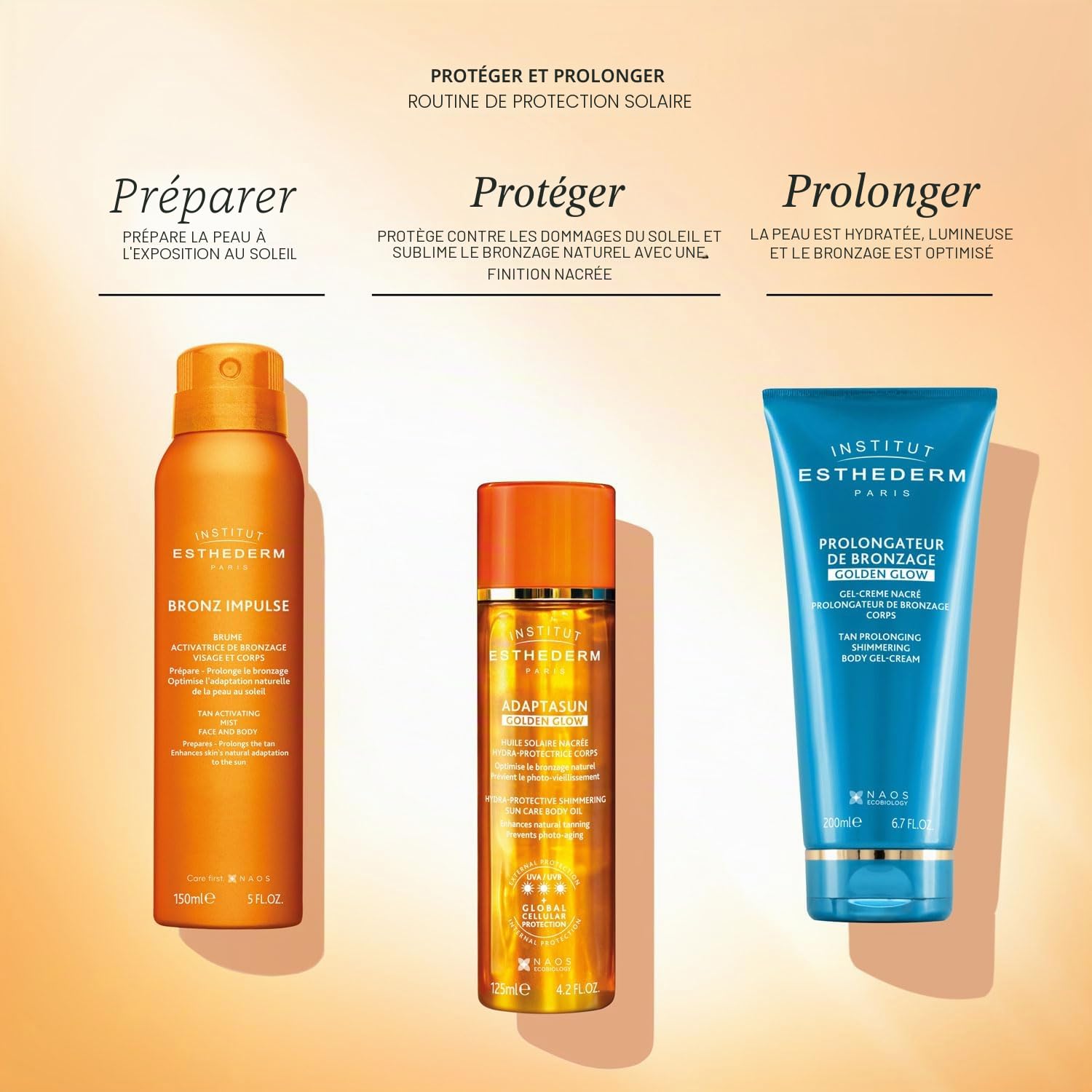 SOLAIRE OIL strong sun golden glow finish 125 ml