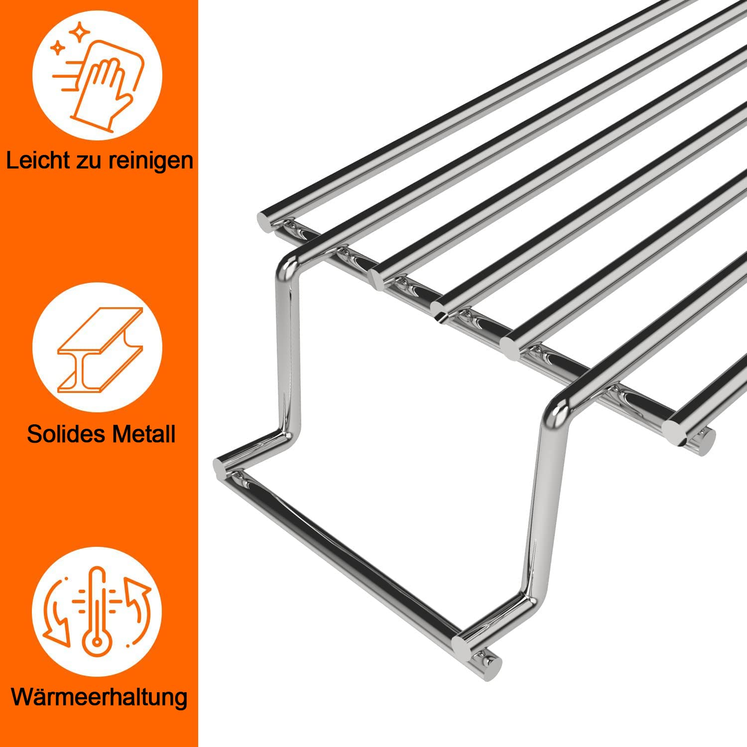 7641 Grill Warmhalter für Weber Spirit 300 Serie,Grill Ersatzteile für Spirit E310 S310 SP310 E320 S320 SP320 Gasgrills, 63,5cm Edelstahl Warmhalterost für Webe Genesis Silver Gold B/C,Spirit 700, 900