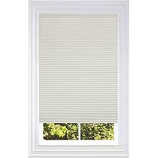 BlindsAvenue Cellular Honeycomb Cordless Shade, 9/16" Single Cell, Blackout, Cotton White, Size: 65.5" W x 48" H