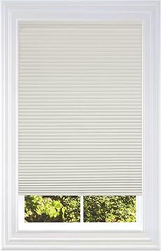 BlindsAvenue Cellular Honeycomb Cordless Shade, 9/16" Single Cell, Blackout, White Dove, Size: 23" W x 72" H