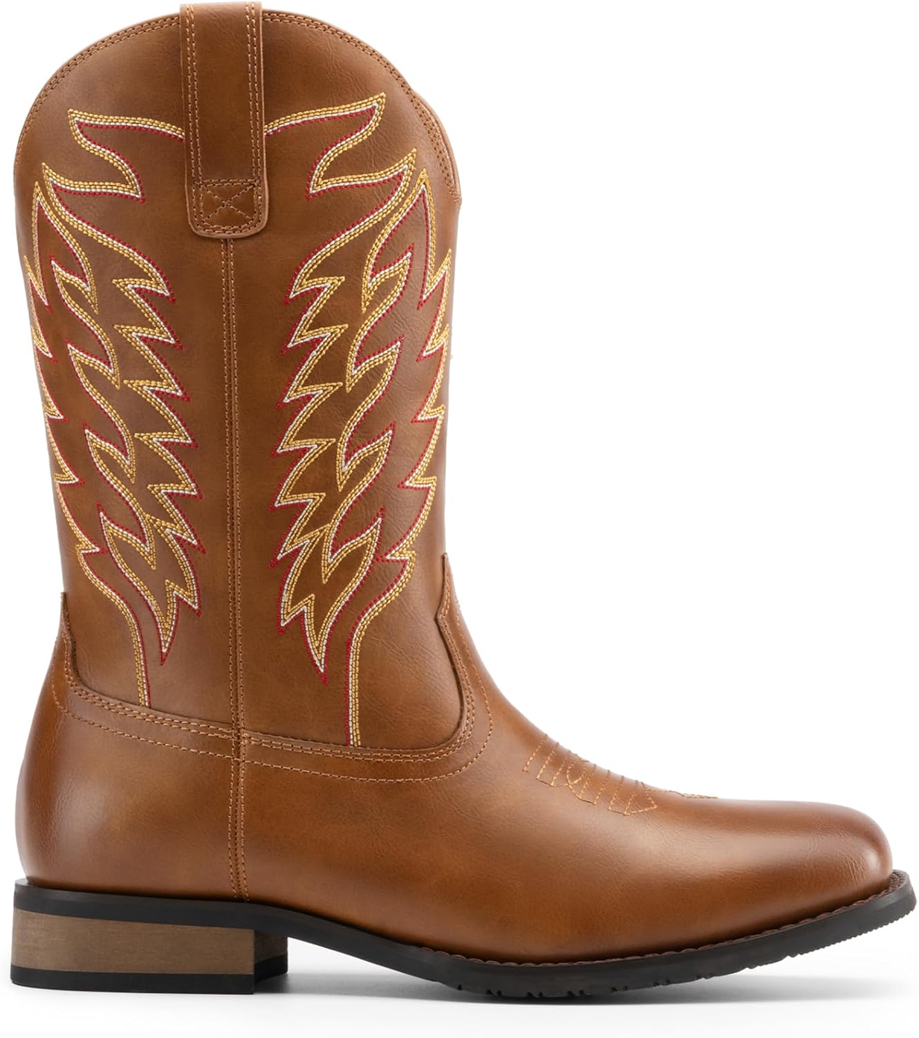 Bruno Marc Cowboy Boots for Men, Slip on Western Boots with Chic Embroidered Durable Short Retro Country Square Toe Boot - Image 4