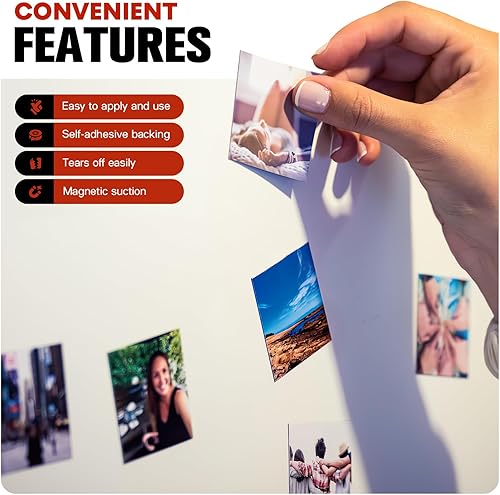 Miniatura 3 de STOBOK Dispensador de cinta magnética, cinta magnética flexible con respaldo adhesivo y dispensador de cinta, rollo de cinta magnética para