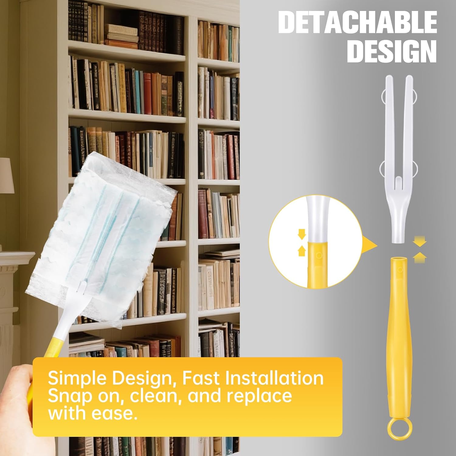 Replacement Dust Handles Sti Only patible with Swiffer Duster Handle