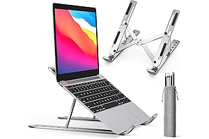 iVoler Folding Laptop Stand Portable | Ergonomic & Adjustable Aluminum Tablet Stand
