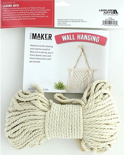 Miniatura 6 de Leisure Arts Kit de macramé para colgar en la pared, kits de macramé para adultos y principiantes, kit de manualidades para colgar en la pared, kit