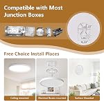6PK 12 Inch LED Flush Mount Ceiling Light,24W, 2520LM, 3000K/4000K/6000K CCT Selectable,0.9inch Super Slim LED Ceiling Light, Low Profile Round Flat Panel Light for Bedroom,Kitchen,Hallway