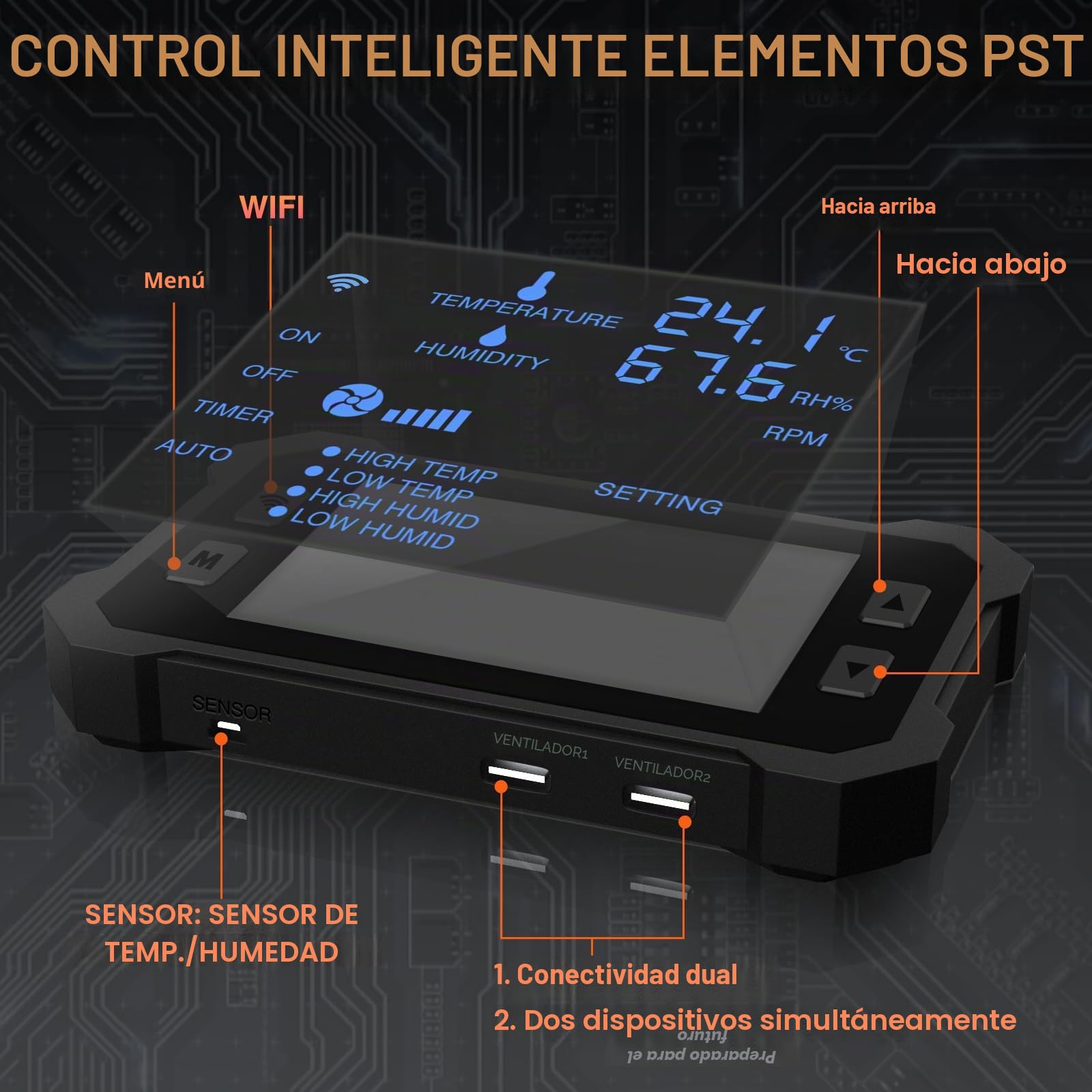 FanGoFast Extractor de Aire 150 mm con Control de App, Regulador de Temperatura y Humedad, Motor EC Silencioso 2550 RPM, Ventilador de Conducto para Tendas de Campaña, Cultivo Indoor