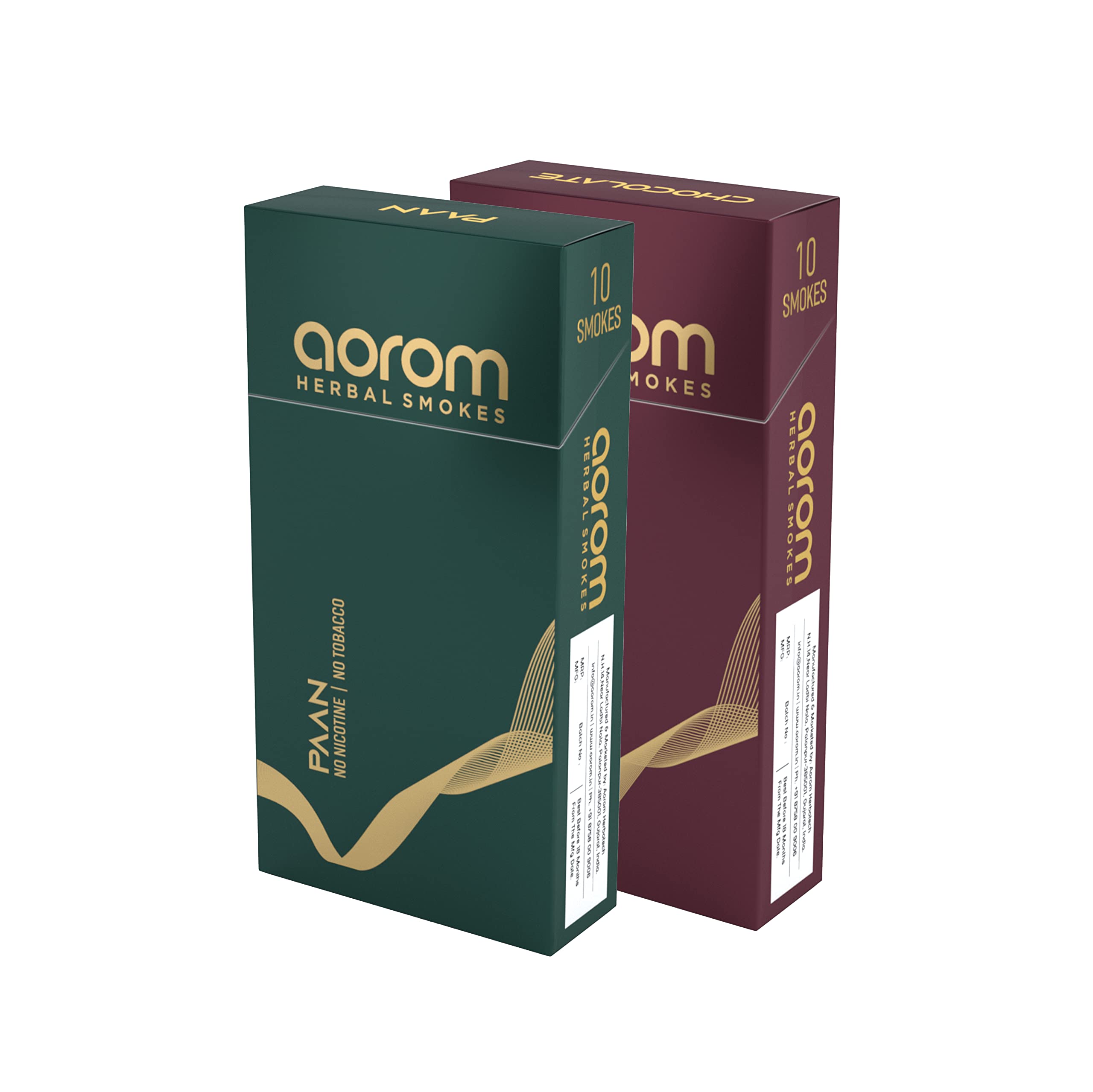 Aorom Herbal Smokes Tobacco Free & Nicotine Free, Non Addictive Premium Herbal Smokes (Paan + Chocolate, Pack Of 1 (10 Smokes Per Pack)) (B09VH46WKN) Amazon Price History, Amazon Price Tracker